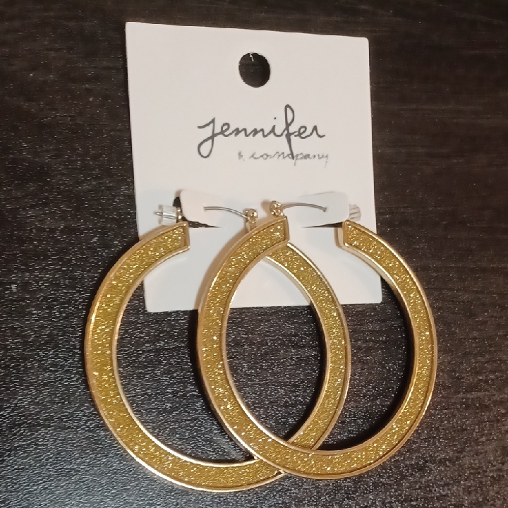 Gold Textured Hoop Earrings
